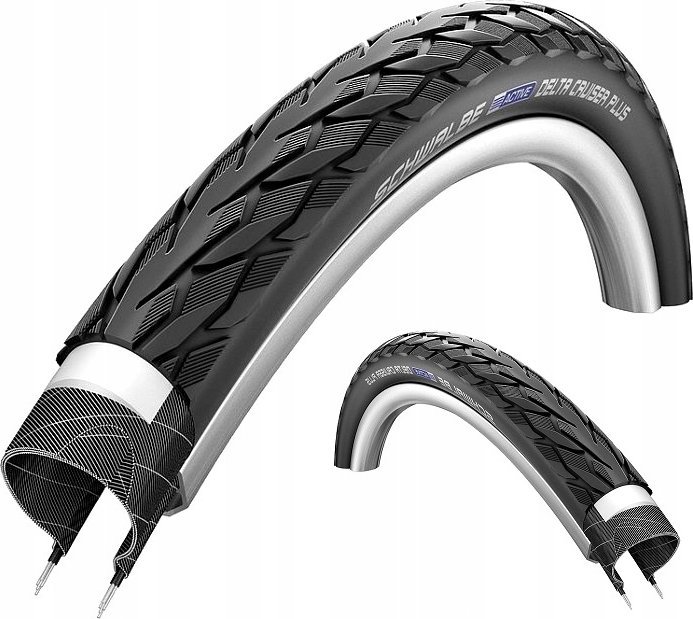 Schwalbe Padanga 28" Schwalbe Delta Cruiser Plus HS 431, Active Wired 50-622 / 28x2.00 Reflex