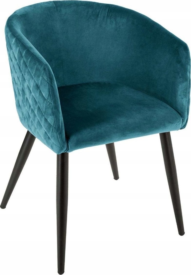 Atmosphera Fotel pikowany GLAMOUR do salonu, kolor morski