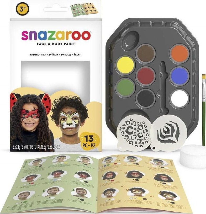 Zestaw farb do malowania twarzy zwierzęta
