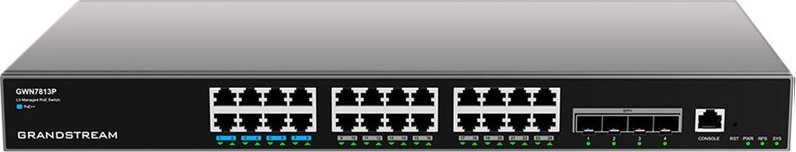 GrandStream Grandstream Networks GWN7813P łącza sieciowe Zarządzany L3 Gigabit Ethernet (10/100/1000) Obsługa PoE Szary