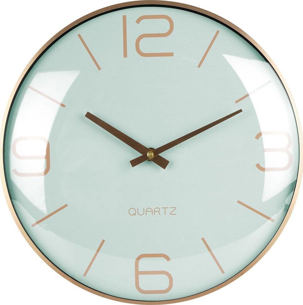 Orion Zegar ścienny złoty miętowy 30 cm