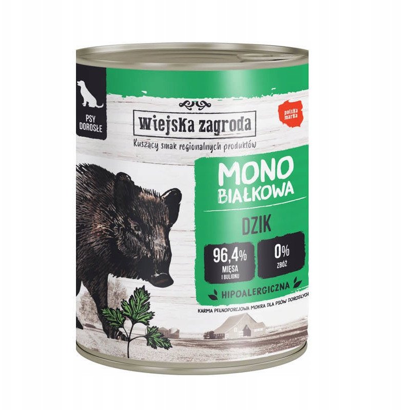 Wiejska Zagroda Monobiałkowa z dzikiem 800g