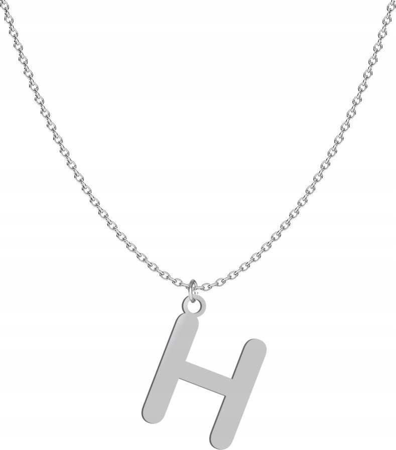 Radziszewska Jewellery Srebrny naszyjnik LITERA H DEDYKACJA GRATIS