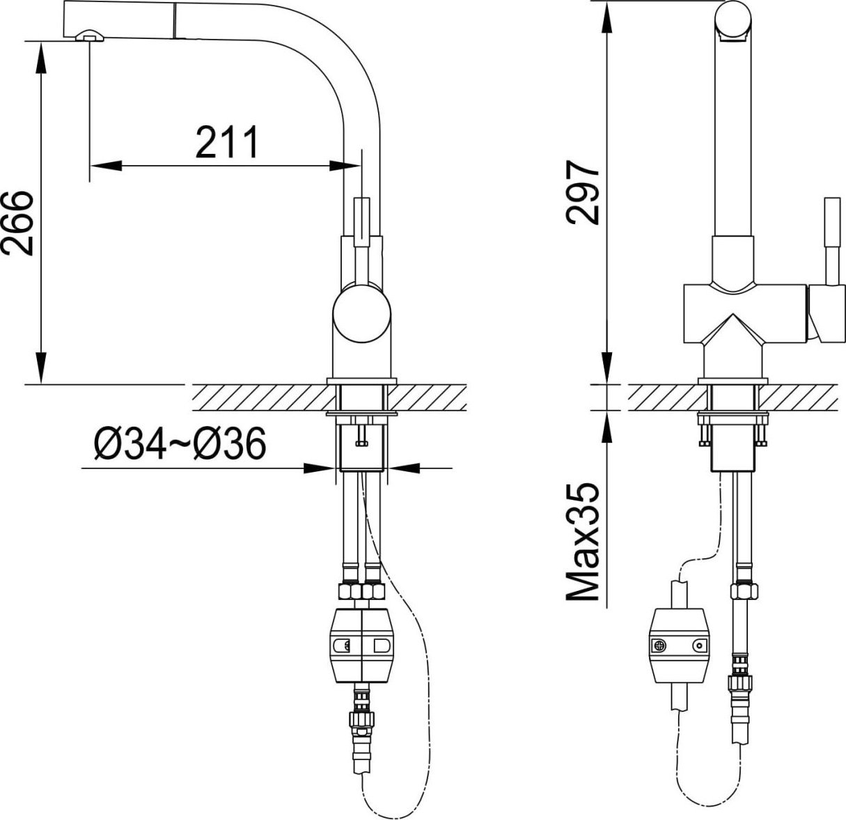 Bateria kuchenna Globalo Bateria kuchenna z wyciąganą wylewką GLOBALO Lobio Anthracite 1.1 Użyj kodu 9GLB24 i płać mniej