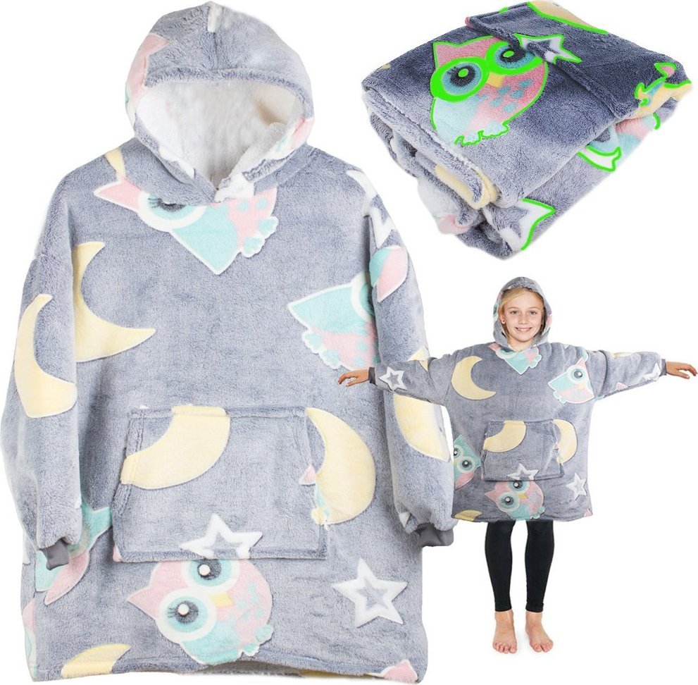 Verk CIEPŁA BLUZA KOC ŚWIECĄCA DLA DZIECKA JUNIOR 2w1