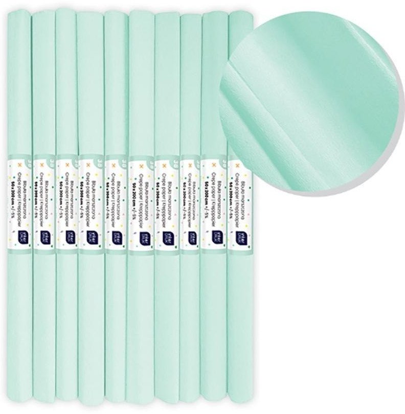 Bibuła marszczona nr 38 miętowy pastel (10szt)