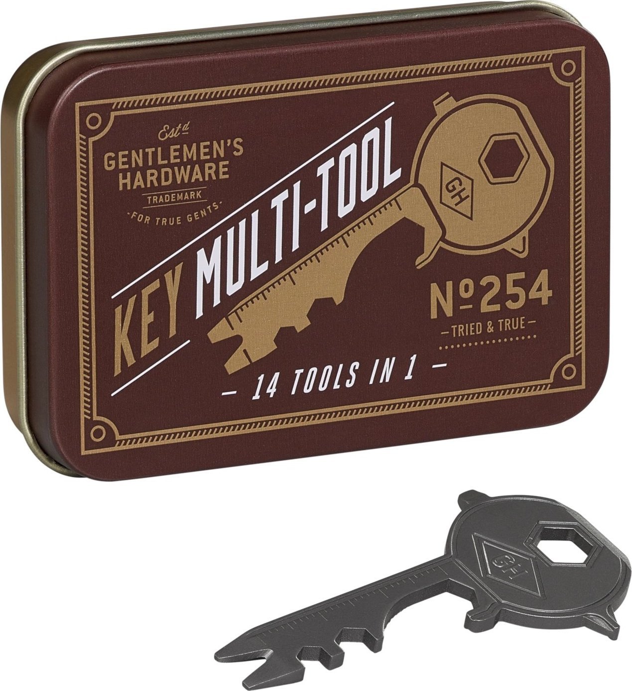 Gentlemens Hardware Multitool w kształcie klucza w puszce | GENTLEMENS HARDWARE