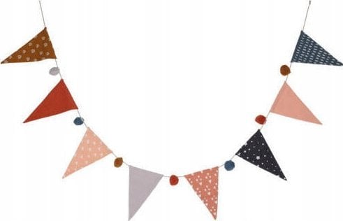 Home Styling Collection Girlanda do pokoju dziecka z flagami, 160 x 18 cm