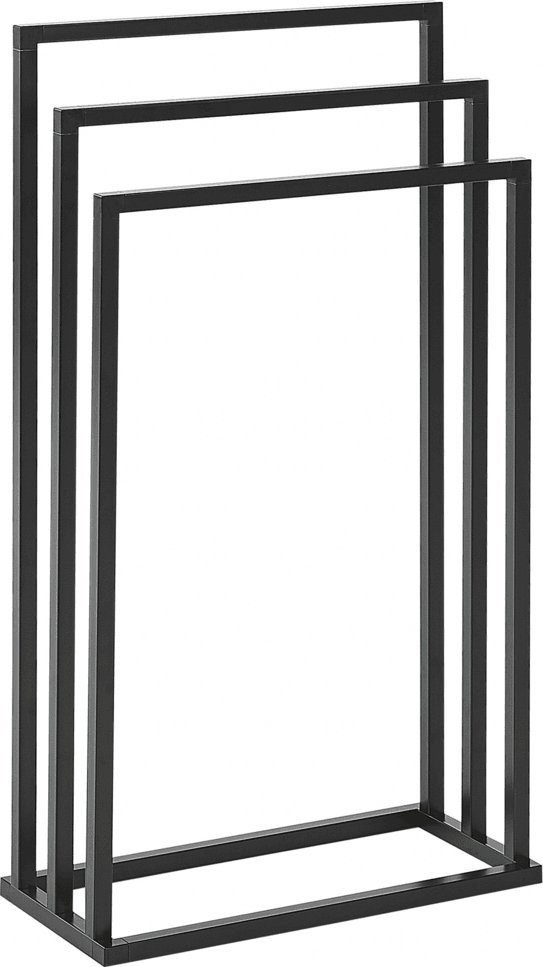 Beliani Stojak na ręczniki 45 x 84 cm czarny CHARRAS