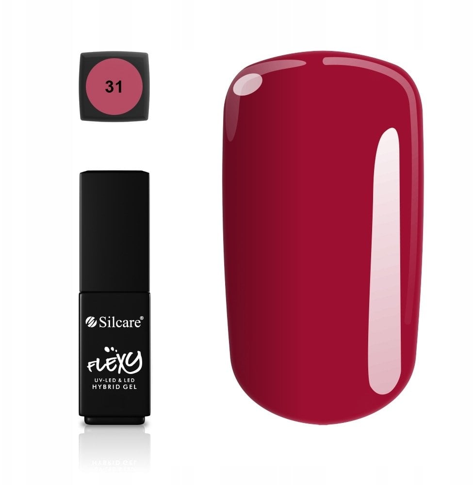 SILACRE_Flexy Hybrid Gel lakier hybrydowy do paznokci 31 Malinowy Welur 4,5ml