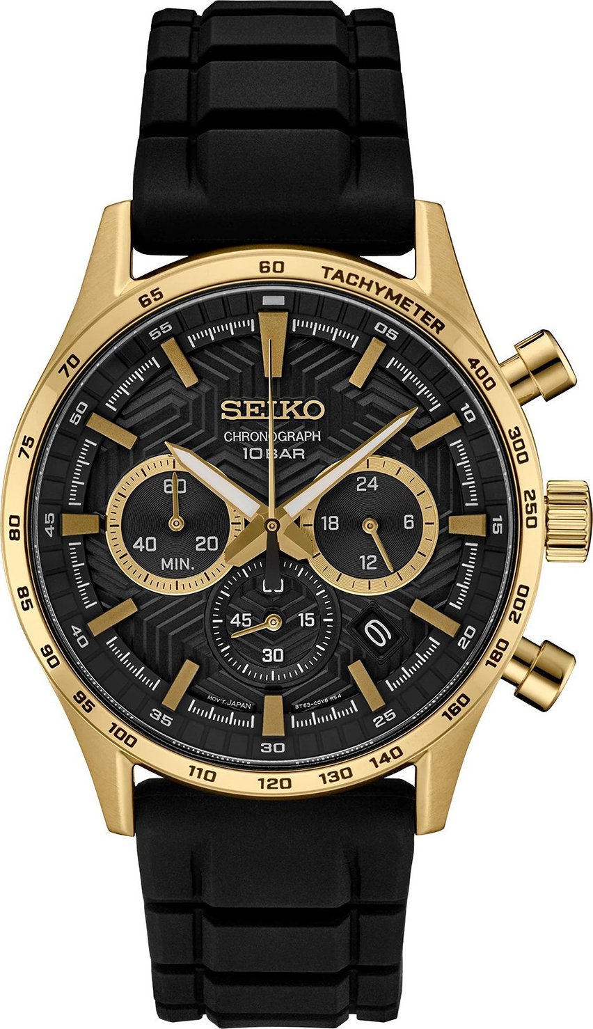 Zegarek Seiko Zegarek męski Seiko SSB446P1 czarny