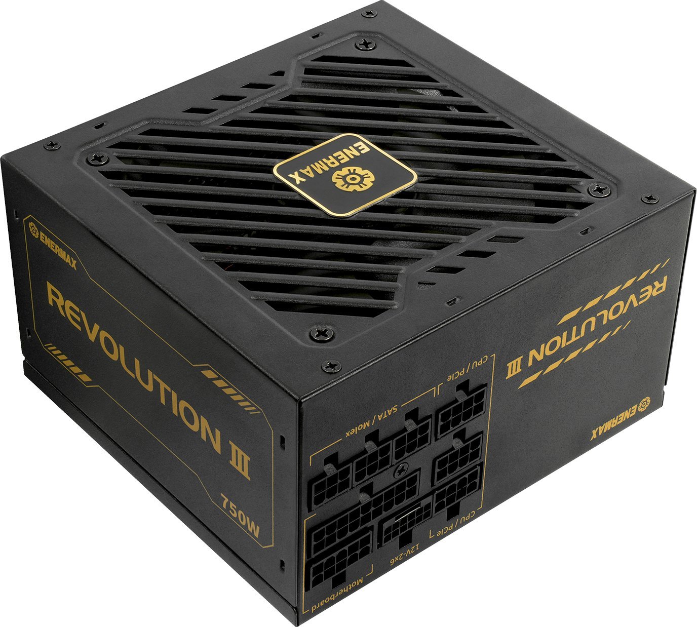 ENERMAX REVOLUTION III ATX3.1 PCI-e 5.1 750W Netzteil 80Plus Gold Vollmodular 120mm FDB-L�fter 105C jap. Caps 7J. Herstellergarantie