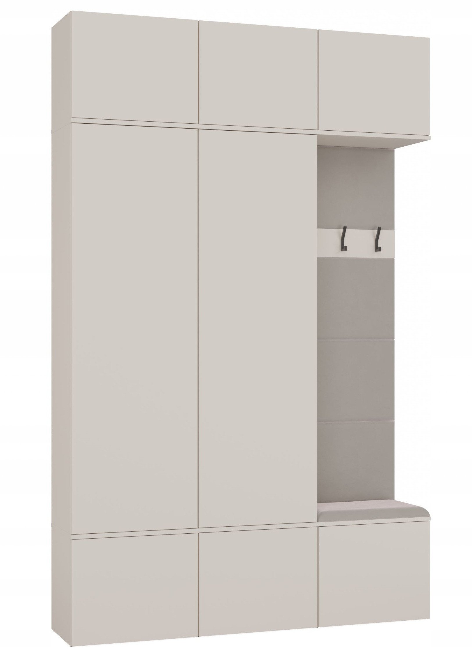 Garderoba HAGA III 2Sz1W KASZMIR 2x Szafa + Wieszak