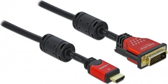 Kabel Delock HDMI - DVI-D 3m czerwony (84343)