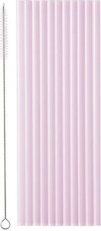 Słomki plastikowe 23cm fioletowe 12szt