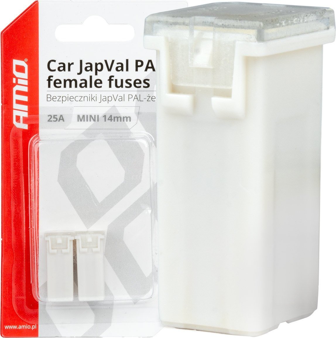 AMiO Bezpieczniki samochodowe japval pal żeńskie 2 szt. 25a amio-03436