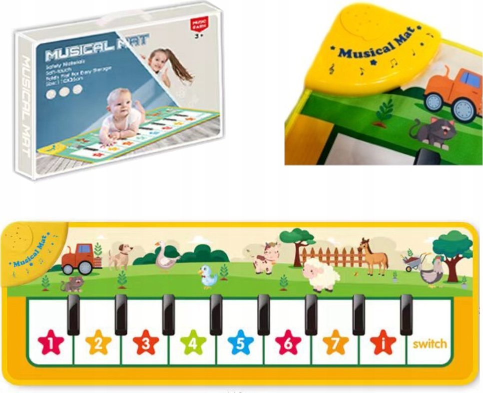 Mata muzyczna interaktywna dla maluszka zwierzątka LY898-1B