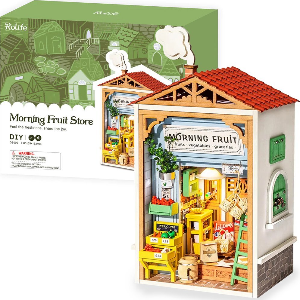 Robotime ROBOTIME Składany Drewniany Model Puzzle 3D - Poranny Sklepik