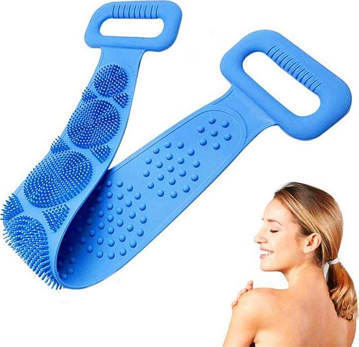 Masażer TopShine MASAŻER Silikonowa Myjka do Pleców Dwustronna niebieska AG672B () - 4488-uniw