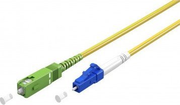 Goobay Kabel światłowodowy (FTTH), Singlemode (OS2) Yellow, Żółty (Simplex), 10 m - Długość kabla 10 m