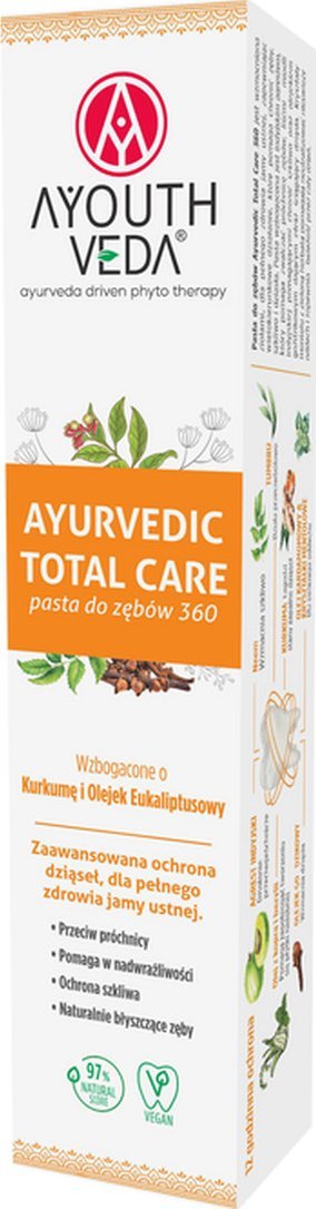 Ayouthveda Ayurvedic Total Care 360 Pasta do zębów 100g