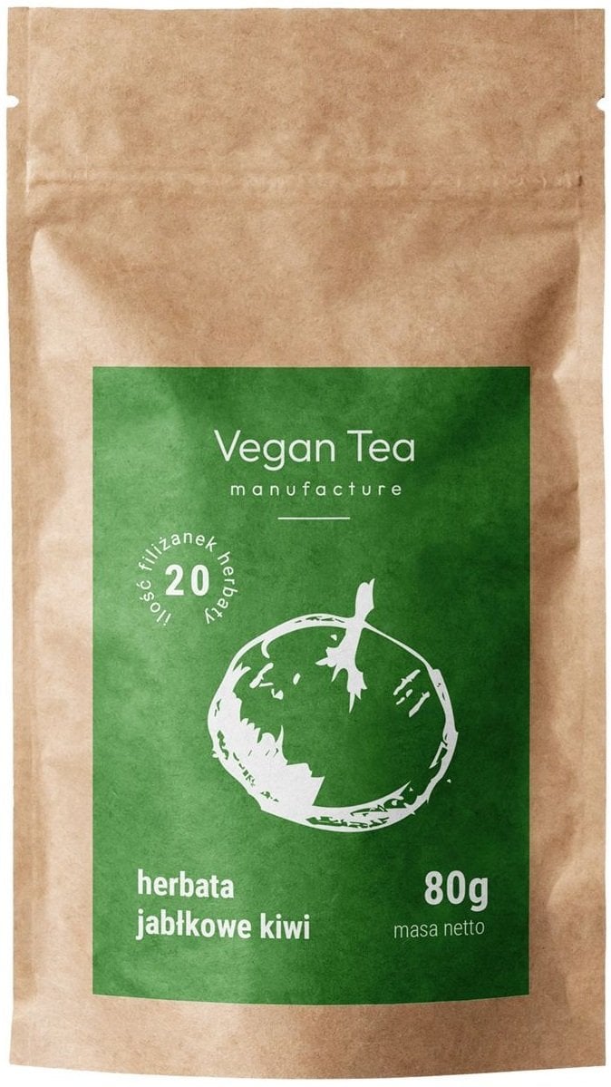 Vegan Tea Herbata zielona Jabłkowe Kiwi - opakowanie uzupełniające 80g