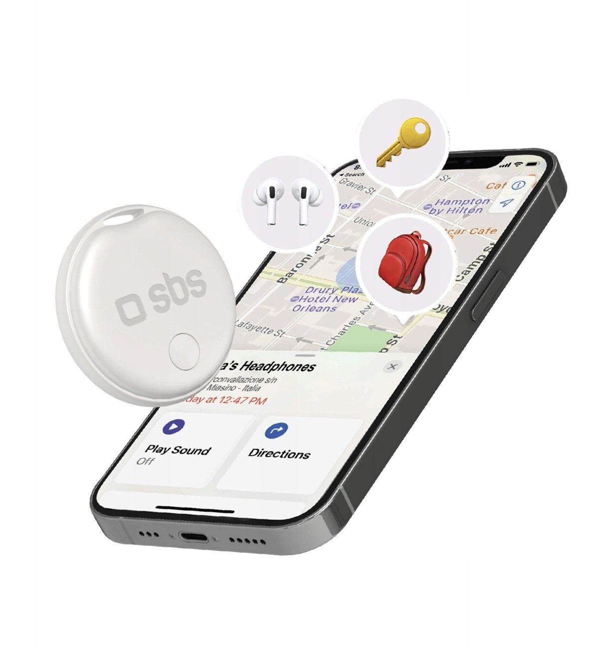 SBS Mobile Tracker Apple biały