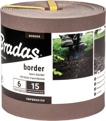 Bradas Obrzeże trawnikowe BORDER proste 6m/15cm brązowe Bradas 7583