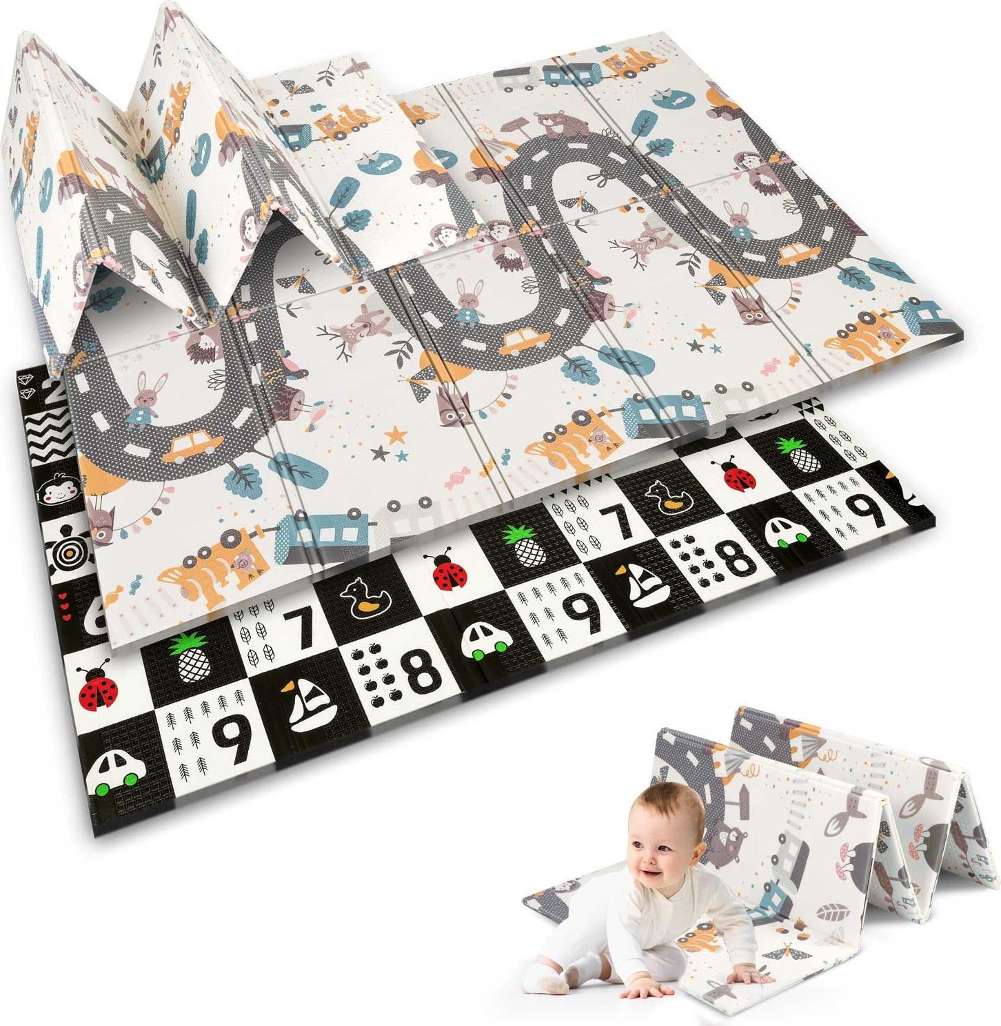 Ricokids Mata piankowa, składana, Nukido, 200x150 cm, NK-341