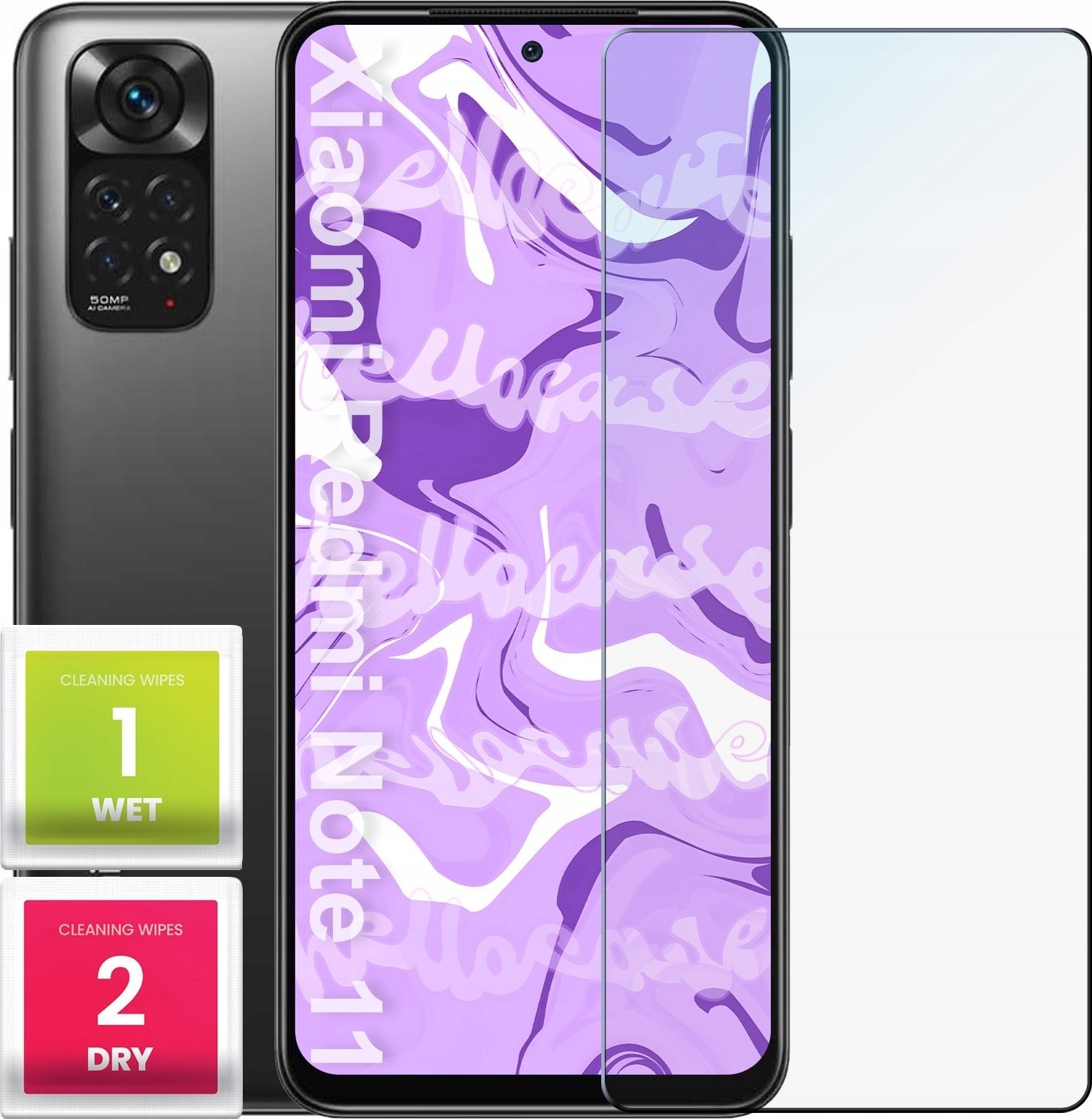 Hello Case Szkło Hartowane do Xiaomi Redmi 10 / Note 11 / 11s (9H, płaskie 2.5D)