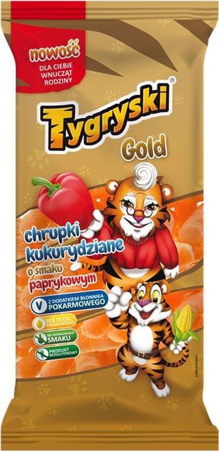 Tygryski Tygryski Chrupki kukurydziane o smaku serowym 100 g