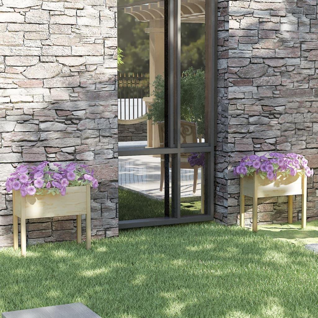 vidaXL vidaXL Donice ogrodowe, 2 szt., 70x31x70 cm, lite drewno sosnowe