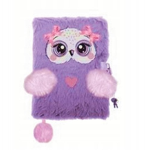 Pamiętnik z kłódką 3D włochacz A5 96k My Little Friend Violet owl