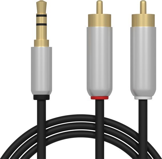 Adapter AV Blow 91-290# Przyłącze wtyk 3,5st-2xrca 1,5m metal