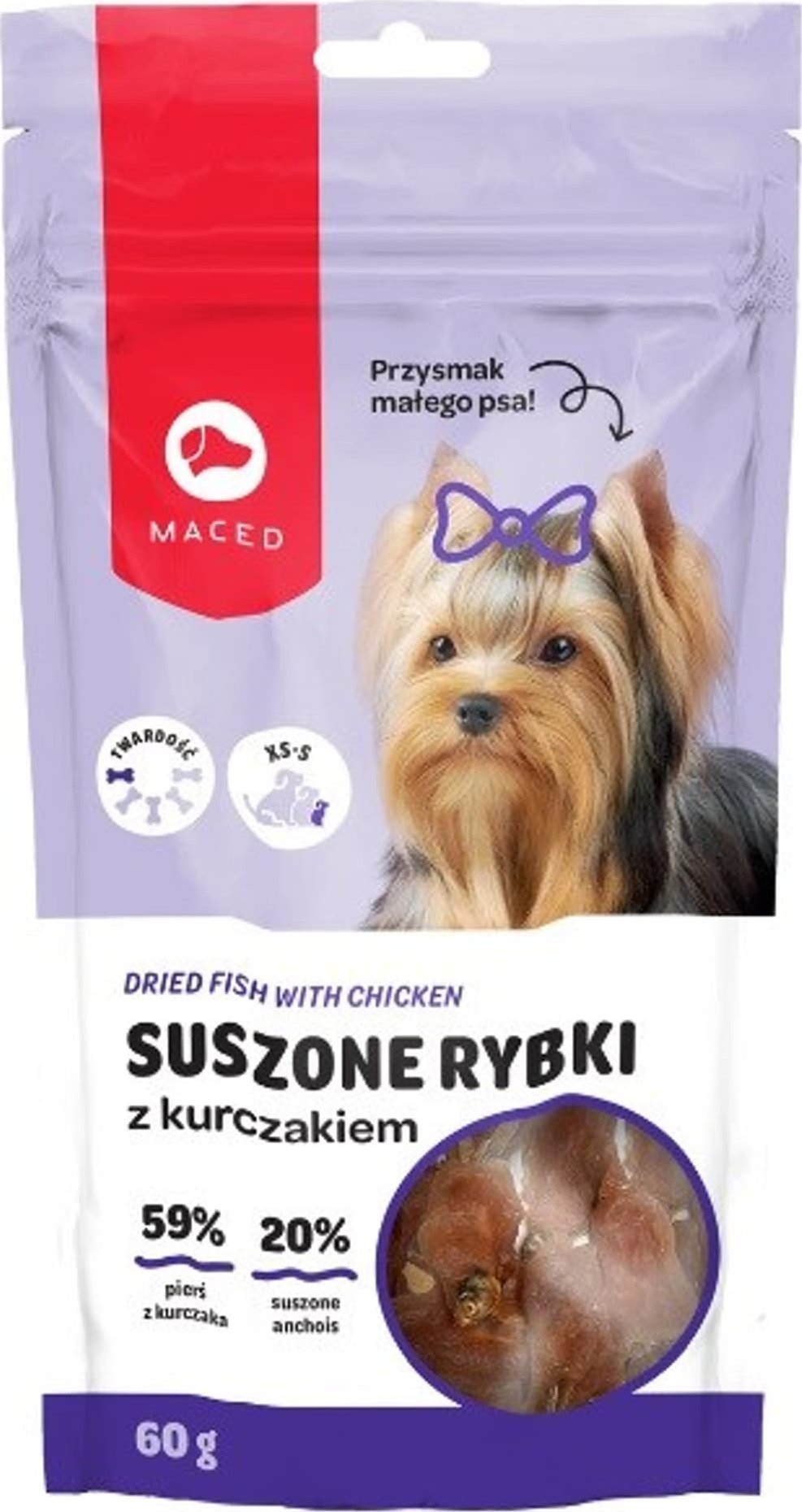 Maced MACED YI Suszone rybki z kurczakiem 60g