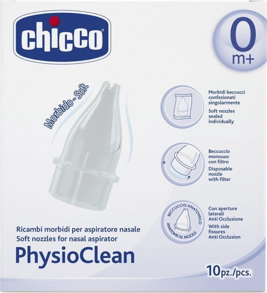 Chicco Chicco Physio Clean Końcówki Zapasowe koncowki do Aspirator do nosa
