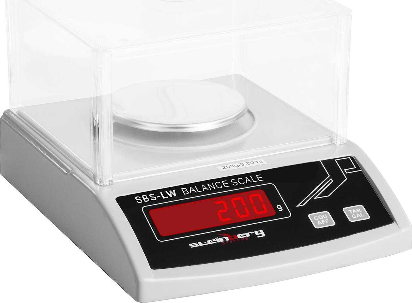 Steinberg Waga laboratoryjna precyzyjna ze szklaną osłoną wyświetlaczem LED 200g / 0.001g