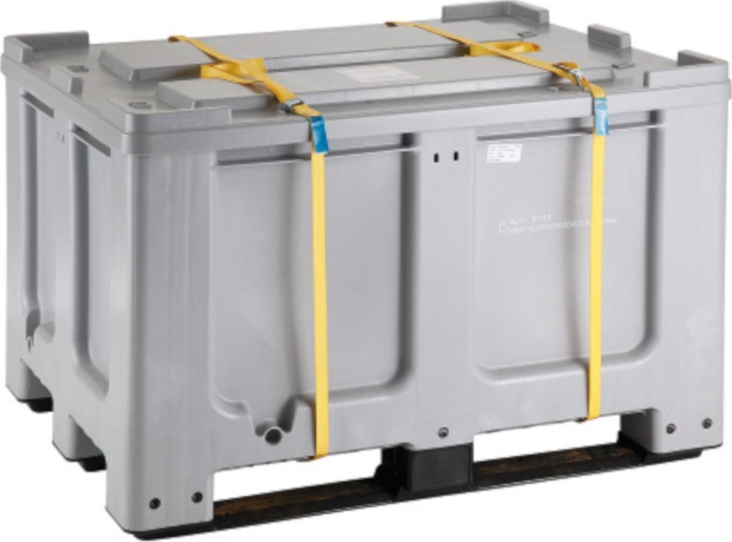 Europlast Austria Skrzyniopaleta skrzynia kontener 610L z paletą i pokrywą 120x100x76 cm UN ADR