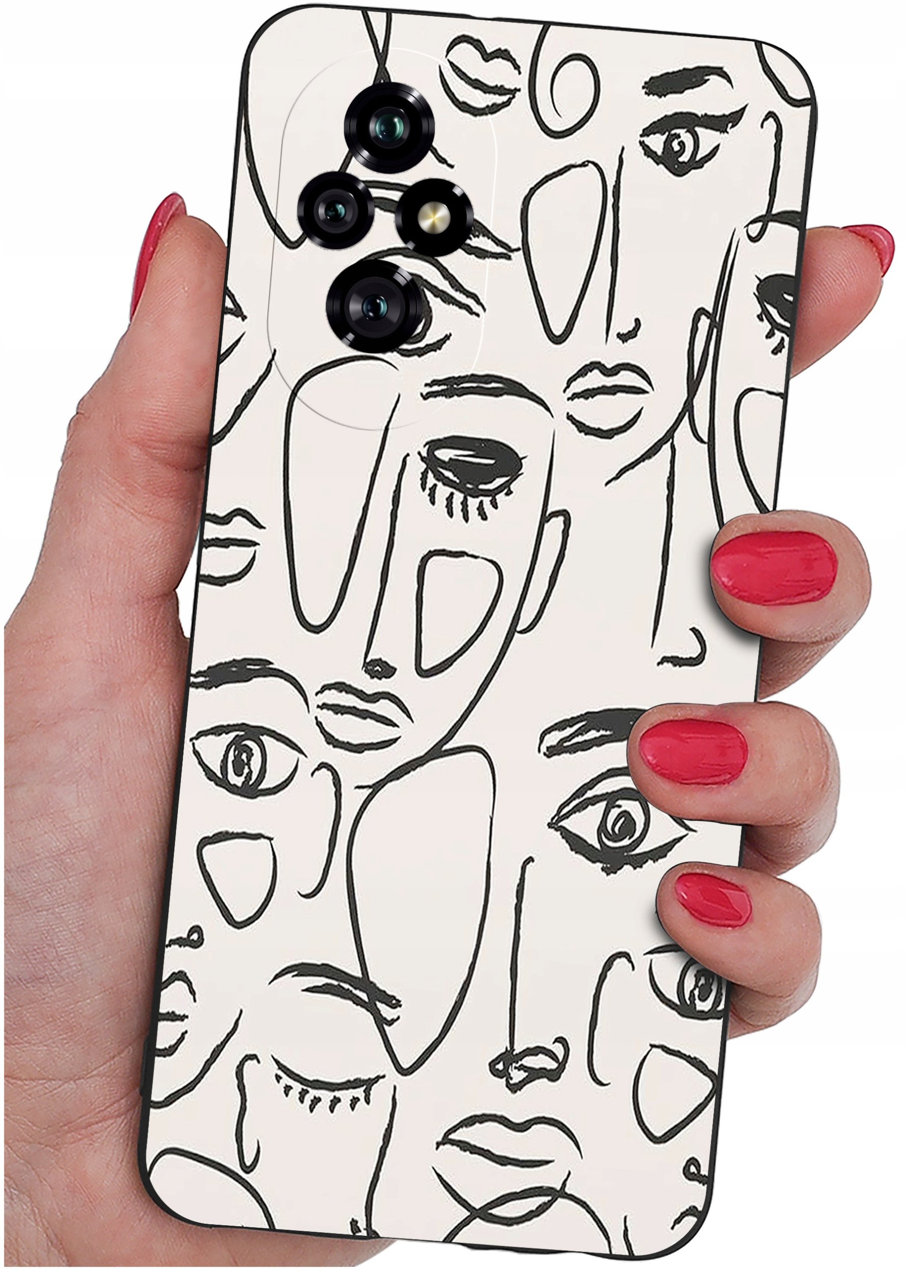 ETUI do Honor 200 5G | WZORY | SILIKONOWE MATT CASE + SZKŁO 9H