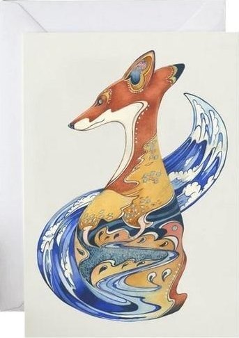 Karnet A165 B6 + koperta Lis w chmurach