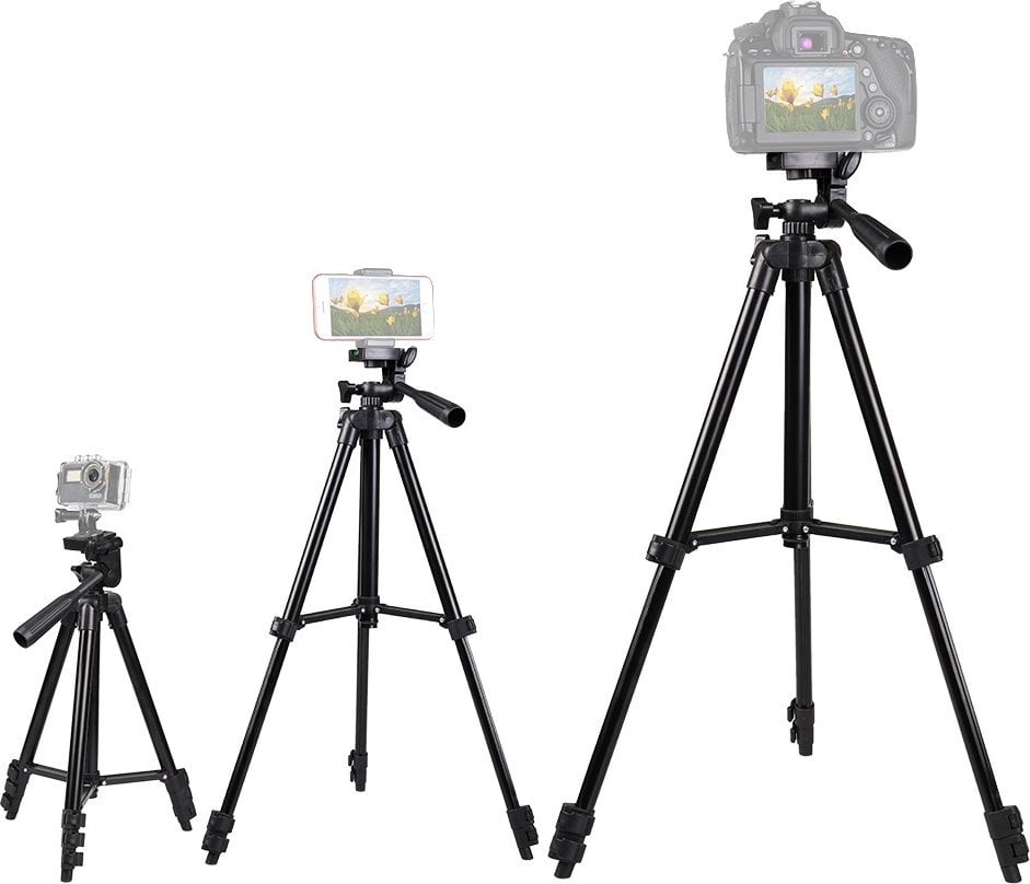 Statyw Hurtel Statyw trójnóg TRIPOD 3120 na aparat fotograficzny telefon i kamerę GoPro Statyw trójnóg TRIPOD 3120 na aparat fotograficzny telefon i k