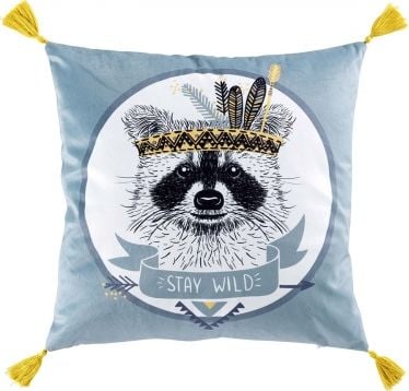 Douceur d`Interieur PODUSZKA DEKORACYJNA FILOU - NIEBIESKA 40x40