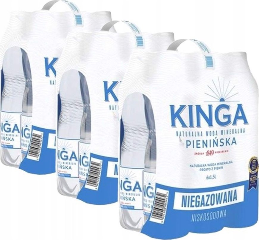 Woda KINGA PIENIŃSKA Naturalna woda mineralna niegazowana niskosodowa 1,5 l x 18 sztuk