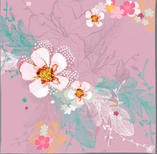 Clear Creation Karnet Swarovski kwadrat Kwiaty (CL2901_BL)