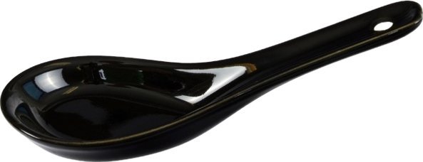 Emro Aziatica Łyżka japońska do ramenu, czarna 12,5cm