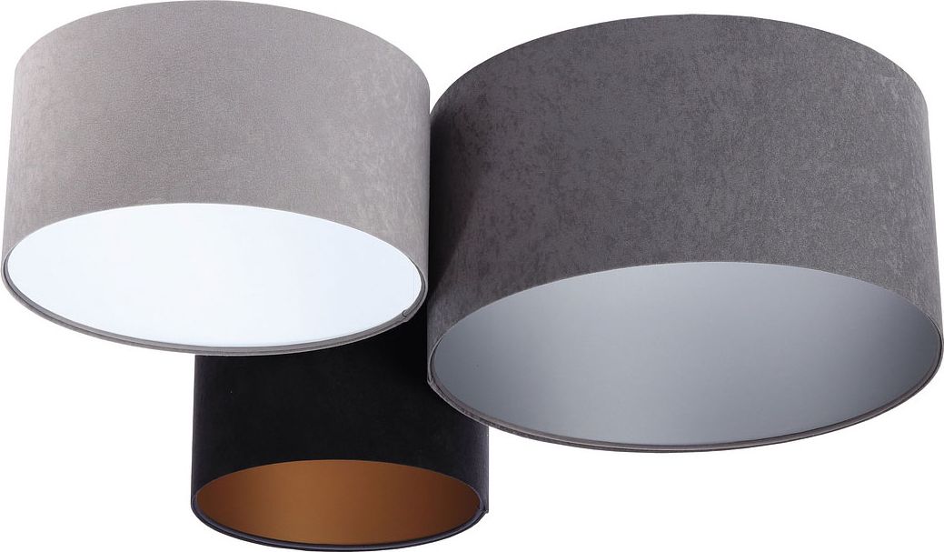 Lampa sufitowa Lumes Potrójna plafoniada z okrągłymi abażurami - EXX46-Hamas