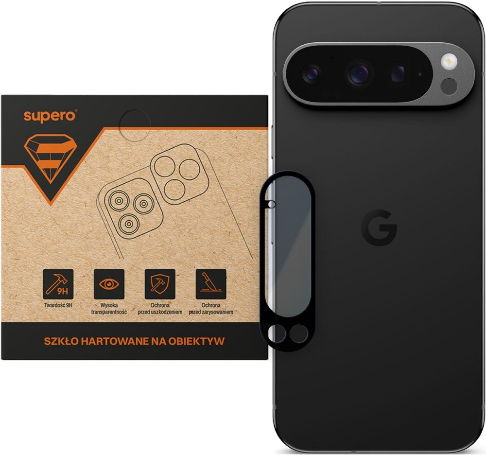 Szkło hartowane Supero do Google Pixel 10 Pro XL, z czarną ramką