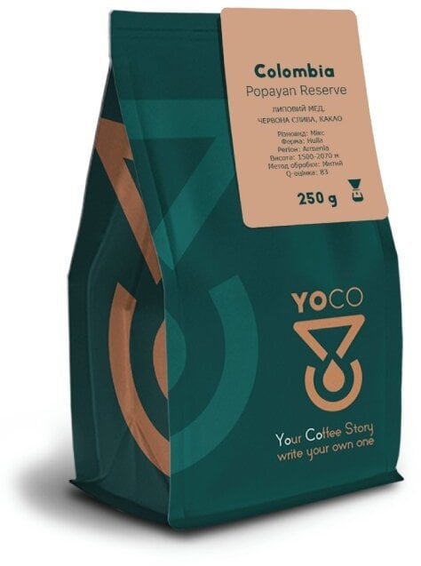 Kawa ziarnista YoCo Kawa ziarnista Colombia Popayan Reserve 250g