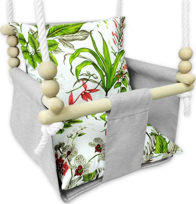 Huśtawka Elior Drewniana huśtawka dla dziecka liście - Beti