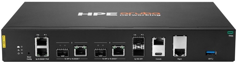 HPE Aruba Networking 9106 (RW) 2x SFP+ 2x Combo 2x PoE Hybrid Gateway EU en